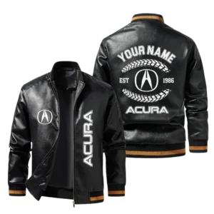 Vintage Acura Exclusive Logo Jacket Est 1986, Classic Ribbed Collar and Striped Cuffs, Custom Name HIDI220225Y12LJ93ACU