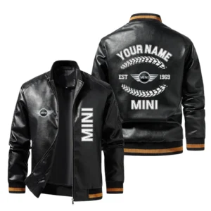 Vintage MINI Exclusive Logo Jacket Est 1969, Classic Ribbed Collar and Striped Cuffs, Custom Name HIDI250225Y12LJ93MIN
