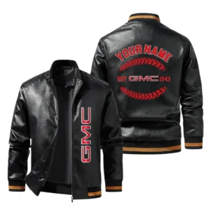 Vintage GMC Car Exclusive Logo Jacket Est 1943, Classic Ribbed Collar and Striped Cuffs, Custom Name HIDI260225Y12LJ93GMC