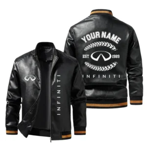 Vintage Infiniti Exclusive Logo Jacket Est 1989, Classic Ribbed Collar and Striped Cuffs, Custom Name HIDI260225Y12LJ93INF