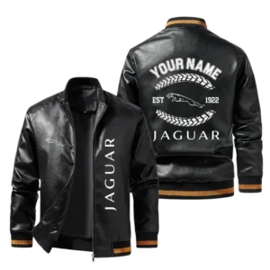 Vintage Jaguar Exclusive Logo Jacket Est 1922, Classic Ribbed Collar and Striped Cuffs, Custom Name HIDI260225Y12LJ93JAG