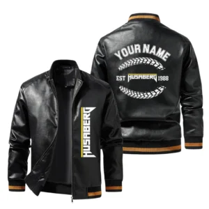 Vintage Husaberg Exclusive Logo Jacket Est 1988, Classic Ribbed Collar and Striped Cuffs, Custom Name HIDI270225Y12LJ93HUS