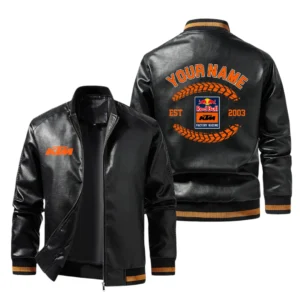Vintage Red Bull KTM Factory Racing Exclusive Logo Jacket Est 2003, Classic Ribbed Collar and Striped Cuffs, Custom Name HIDI280225Y12LJ93KTM