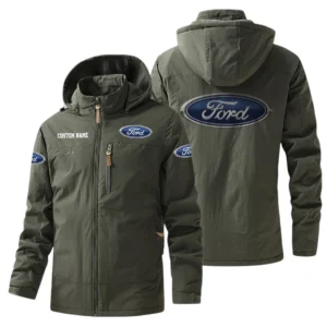 Ford Windbreaker Jacket Hooded, Warm Lining Waterproof Outdoor Running Jacket For Men, Custom Name HIHI250225Y17WO88FOR