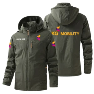 KG Mobility Windbreaker Jacket Hooded, Warm Lining Waterproof Outdoor Running Jacket For Men, Custom Name HIHI260225Y17WO88KGM