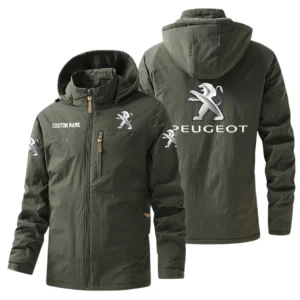 Peugeot Windbreaker Jacket Hooded, Warm Lining Waterproof Outdoor Running Jacket For Men, Custom Name HIHI260225Y17WO88PEU