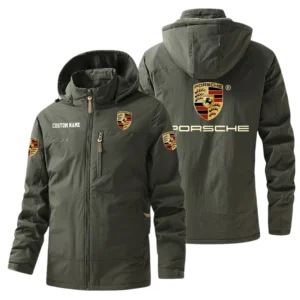 Porsche Windbreaker Jacket Hooded, Warm Lining Waterproof Outdoor Running Jacket For Men, Custom Name HIHI260225Y17WO88POR