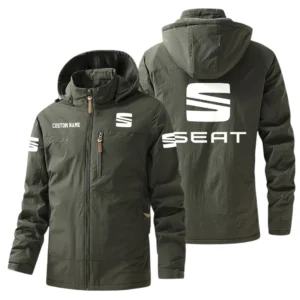 SEAT Windbreaker Jacket Hooded, Warm Lining Waterproof Outdoor Running Jacket For Men, Custom Name HIHI260225Y17WO88SEA