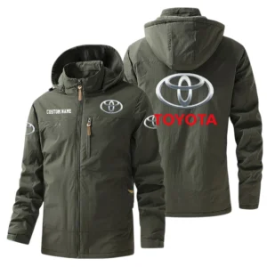 Toyota Windbreaker Jacket Hooded, Warm Lining Waterproof Outdoor Running Jacket For Men, Custom Name HIHI260225Y17WO88TOY
