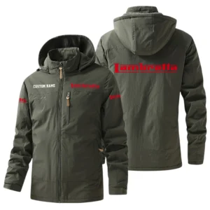 Lambretta Windbreaker Jacket Hooded, Warm Lining Waterproof Outdoor Running Jacket For Men, Custom Name HIHI270225Y17WO88LBA