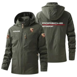 Porsche Windbreaker Jacket Hooded, Warm Lining Waterproof Outdoor Running Jacket For Men, Custom Name HIHI280225Y17WO88POR