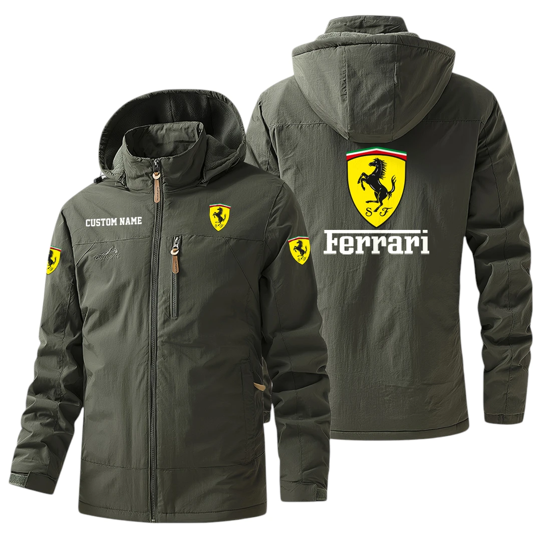 Scuderia Ferrari F1 Windbreaker Jacket Hooded, Warm Lining Waterproof Outdoor Running Jacket For Men, Custom Name HIHI280225Y17WO88SF1 Scuderia Ferrari F1 Windbreaker Jacket Hooded, Warm Lining Waterproof Outdoor Running Jacket For Men, Custom Name HIHI280225Y17WO88SF1