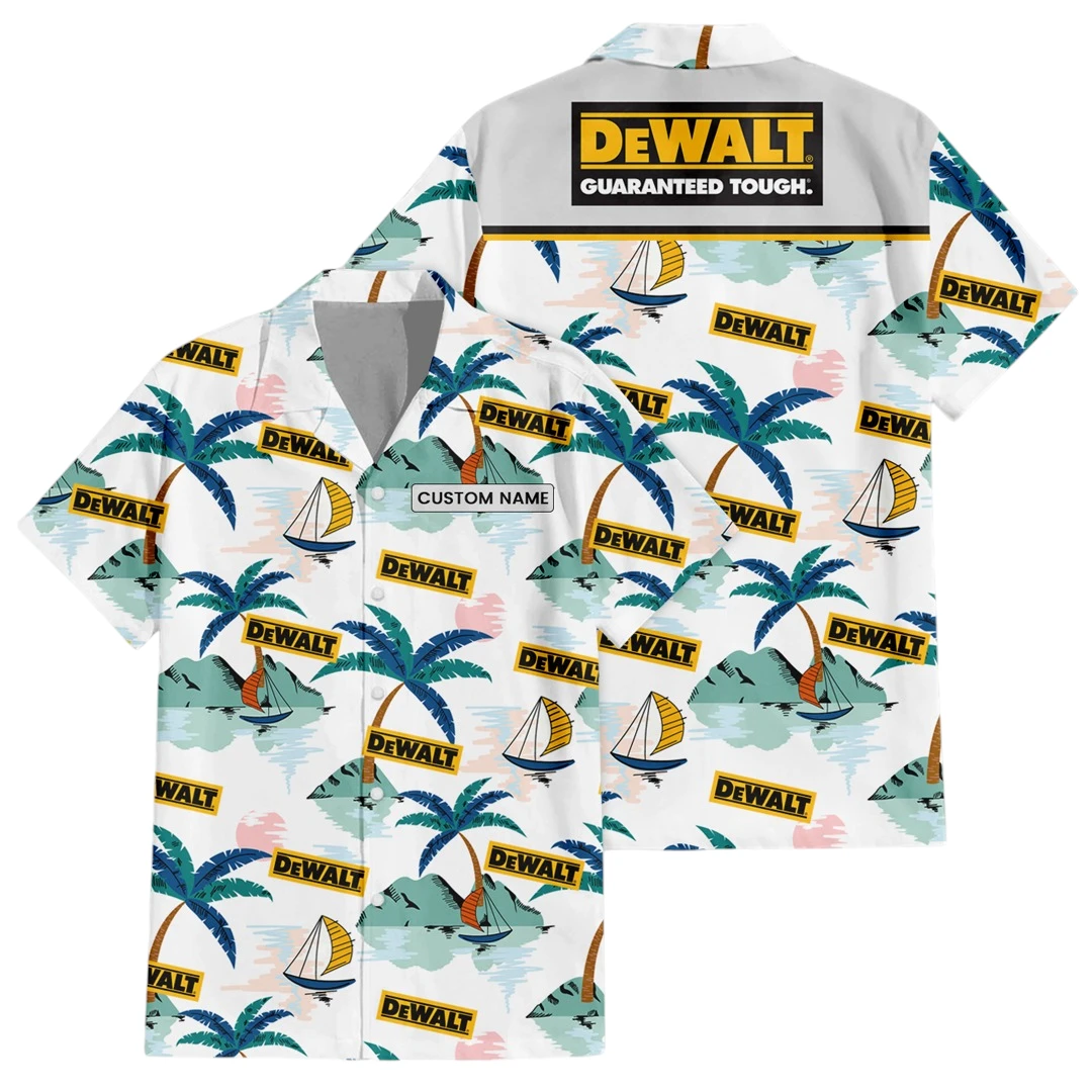 DeWalt Exclusive Logo Button Up Hawaiian Shirt Tropical Landscape Pattern All-over Print, Custom Name HIDI190225Y7HWLS2DEW DeWalt Exclusive Logo Button Up Hawaiian Shirt Tropical Landscape Pattern All-over Print, Custom Name HIDI190225Y7HWLS2DEW