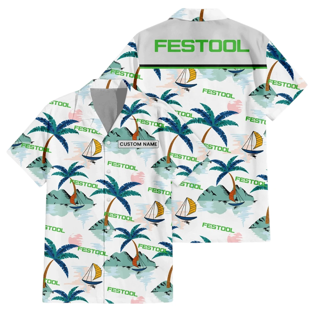 Festool Exclusive Logo Button Up Hawaiian Shirt Tropical Landscape Pattern All-over Print, Custom Name HIDI190225Y7HWLS2FES Festool Exclusive Logo Button Up Hawaiian Shirt Tropical Landscape Pattern All-over Print, Custom Name HIDI190225Y7HWLS2FES