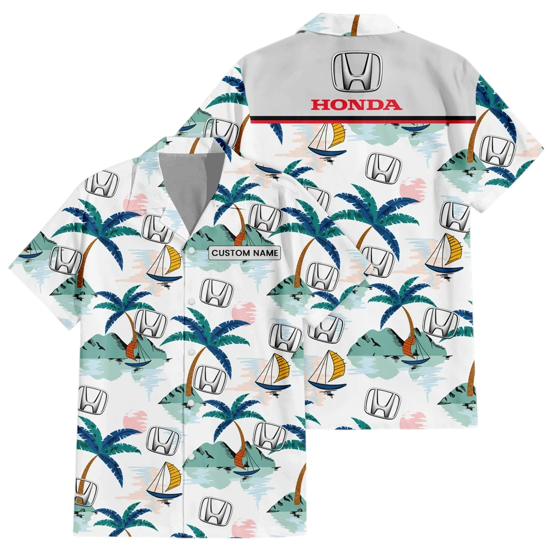 Honda Exclusive Logo Button Up Hawaiian Shirt Tropical Landscape Pattern All-over Print, Custom Name HIDI200225Y7HWLS2HON Honda Exclusive Logo Button Up Hawaiian Shirt Tropical Landscape Pattern All-over Print, Custom Name HIDI200225Y7HWLS2HON