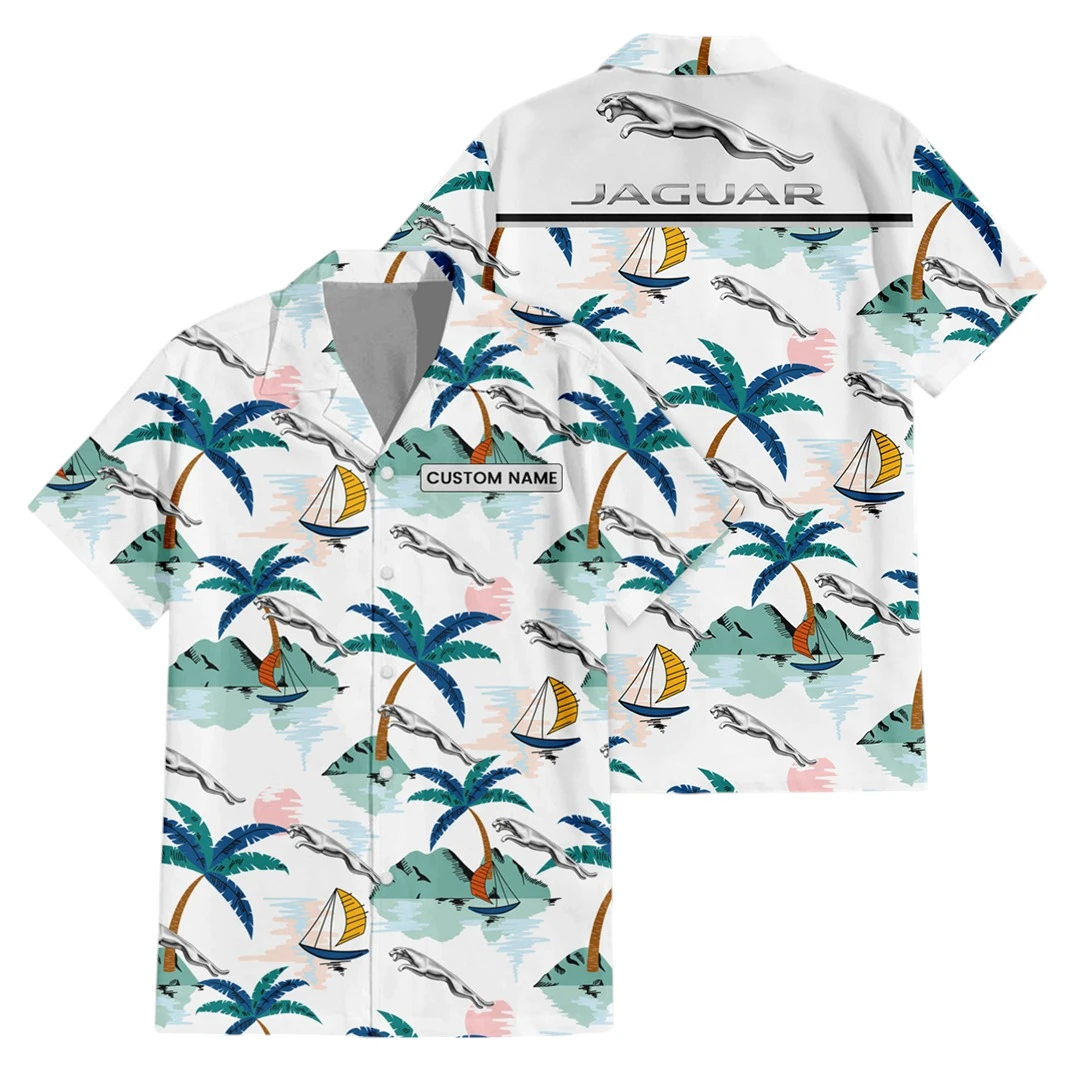 Jaguar Exclusive Logo Button Up Hawaiian Shirt Tropical Landscape Pattern All-over Print, Custom Name HIDI210225Y7HWLS2JAG Jaguar Exclusive Logo Button Up Hawaiian Shirt Tropical Landscape Pattern All-over Print, Custom Name HIDI210225Y7HWLS2JAG