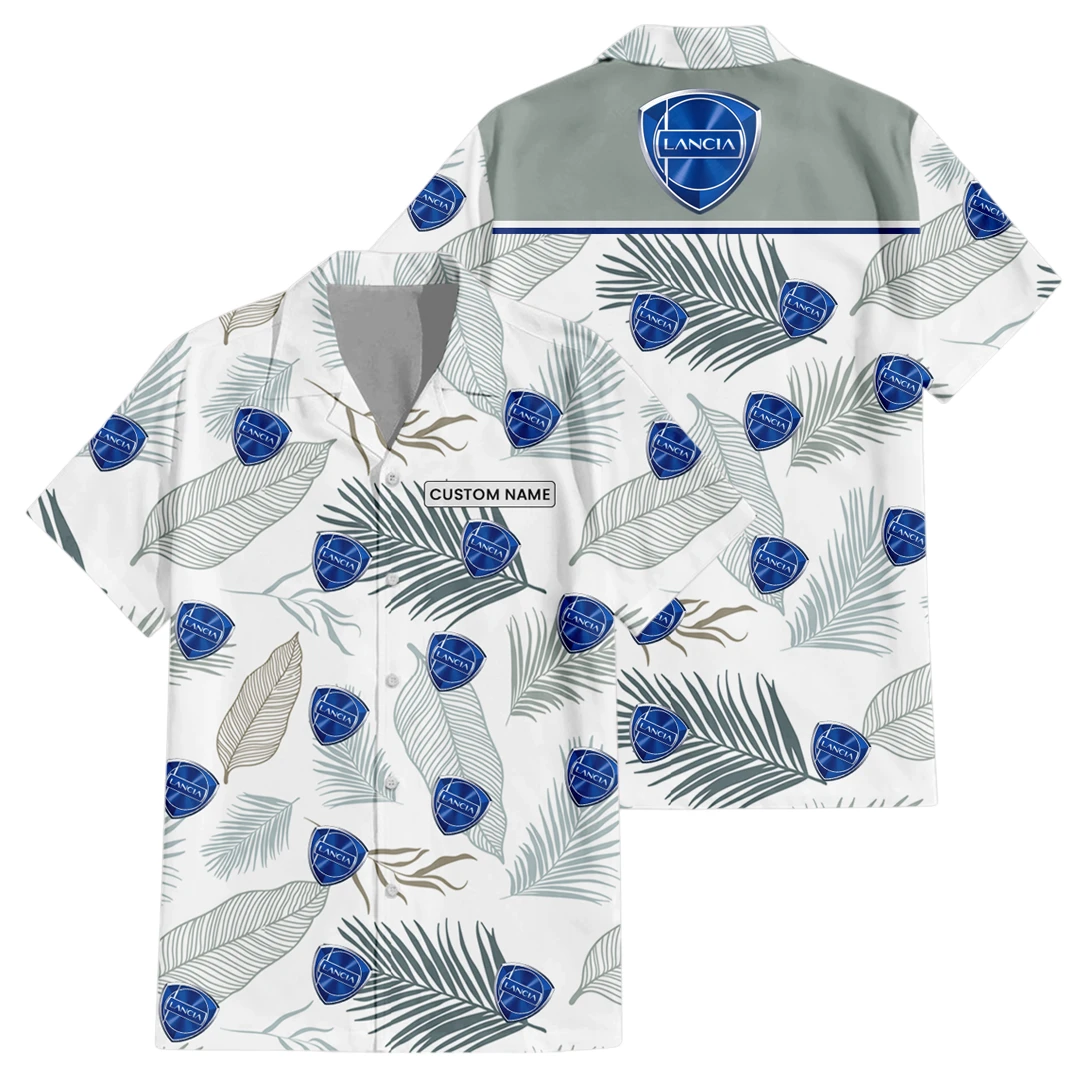 Lancia Exclusive Logo Button Up Hawaiian Shirt Tropical Leaves Seamless Pattern All-over Print, Custom Name HIHI180225Y7HWLS1LAN Lancia Exclusive Logo Button Up Hawaiian Shirt Tropical Leaves Seamless Pattern All-over Print, Custom Name HIHI180225Y7HWLS1LAN