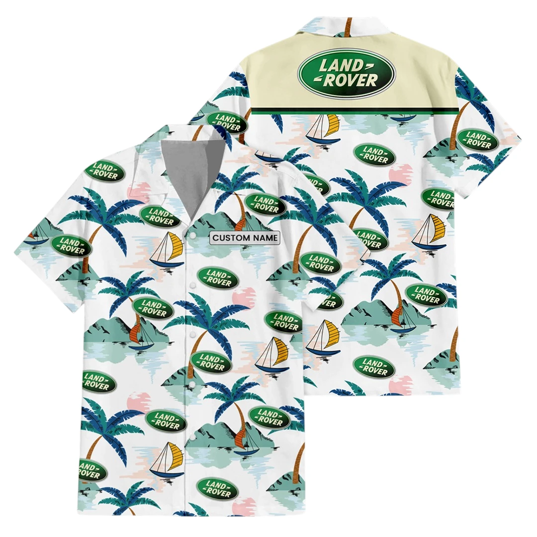 Land Rover Exclusive Logo Button Up Hawaiian Shirt Tropical Landscape Pattern All-over Print, Custom Name HIDI200225Y7HWLS2RAR Land Rover Exclusive Logo Button Up Hawaiian Shirt Tropical Landscape Pattern All-over Print, Custom Name HIDI200225Y7HWLS2RAR