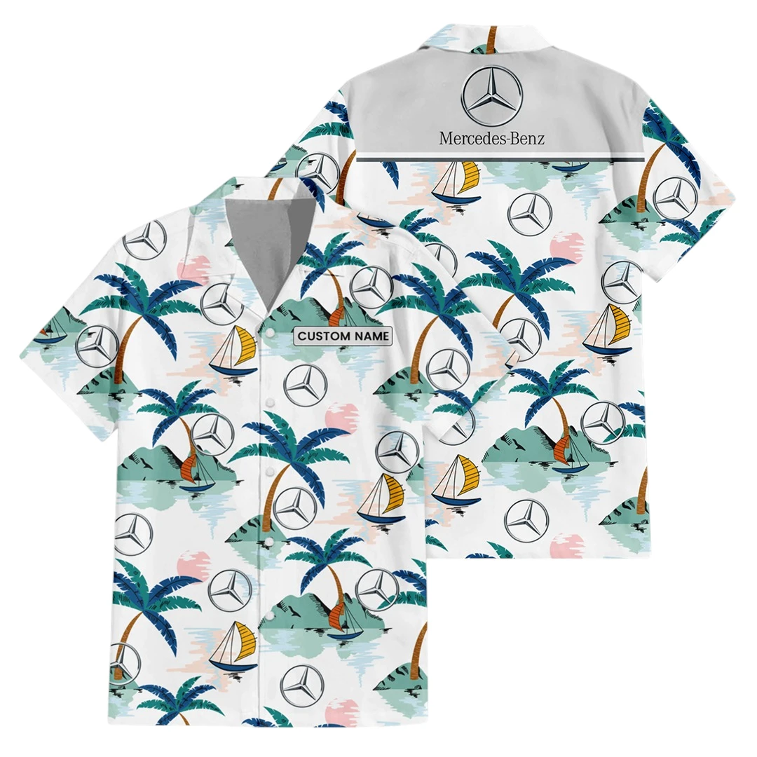 Mercedes-Benz Exclusive Logo Button Up Hawaiian Shirt Tropical Landscape Pattern All-over Print, Custom Name HIDI200225Y7HWLS2MEB Mercedes-Benz Exclusive Logo Button Up Hawaiian Shirt Tropical Landscape Pattern All-over Print, Custom Name HIDI200225Y7HWLS2MEB