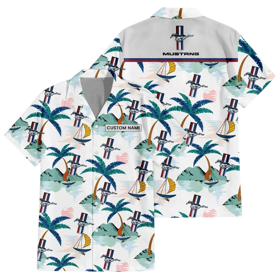Mustang Exclusive Logo Button Up Hawaiian Shirt Tropical Landscape Pattern All-over Print, Custom Name HIDI190225Y7HWLS2MUS Mustang Exclusive Logo Button Up Hawaiian Shirt Tropical Landscape Pattern All-over Print, Custom Name HIDI190225Y7HWLS2MUS