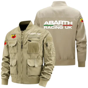Abarth Racing UK Exclusive Logo Jacket x Baseball Collar Style Multiple Pockets Men Hiking Outdoor Jacket Custom Name HIHI180325Y40JCXABR