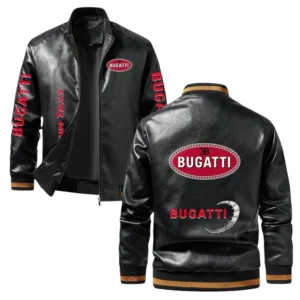 Vintage Bugatti Exclusive Logo Jacket, Classic Ribbed Collar and Striped Cuffs, Custom Name TN21032025Y12LJ93CT1BUG