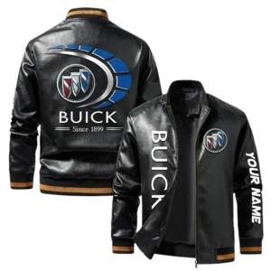 Vintage Buick Exclusive Logo Jacket, Classic Ribbed Collar and Striped Cuffs, Custom Name TN21032025Y12LJ93CT1BUI