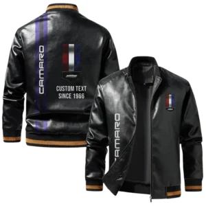 Vintage Chevrolet Camaro Exclusive Logo Jacket, Classic Ribbed Collar and Striped Cuffs, Custom Name TN21032025Y12LJ93CT1CHC