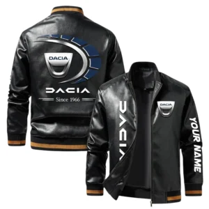 Vintage Dacia Exclusive Logo Jacket, Classic Ribbed Collar and Striped Cuffs, Custom Name TN21032025Y12LJ93CT1CIA