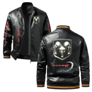Vintage Dodge Exclusive Logo Jacket, Classic Ribbed Collar and Striped Cuffs, Custom Name TN21032025Y12LJ93CT1DOD