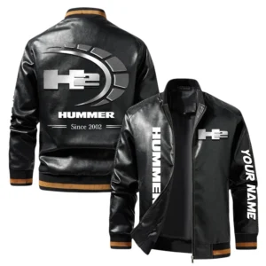 Vintage Hummer H2 Exclusive Logo Jacket, Classic Ribbed Collar and Striped Cuffs, Custom Name TN21032025Y12LJ93CT1H2H
