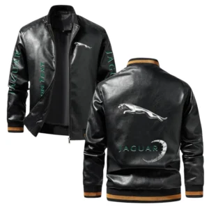 Vintage Jaguar Exclusive Logo Jacket, Classic Ribbed Collar and Striped Cuffs, Custom Name TN21032025Y12LJ93CT1JAG