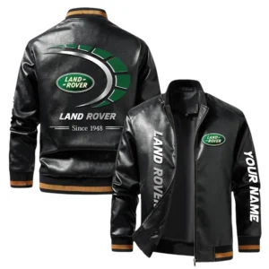 Vintage Land Rover Exclusive Logo Jacket, Classic Ribbed Collar and Striped Cuffs, Custom Name TN21032025Y12LJ93CT1LAR