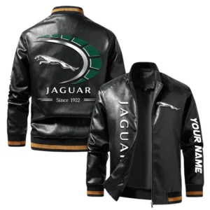 Vintage Jaguar Exclusive Logo Jacket, Classic Ribbed Collar and Striped Cuffs, Custom Name TN21032025Y12LJ93CT2JAG