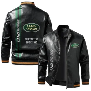 Vintage Land Rover Exclusive Logo Jacket, Classic Ribbed Collar and Striped Cuffs, Custom Name TN21032025Y12LJ93CT2LAR