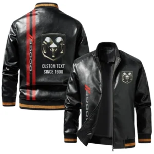 Vintage Dodge Exclusive Logo Jacket, Classic Ribbed Collar and Striped Cuffs, Custom Name TN21032025Y12LJ93CT3DOD