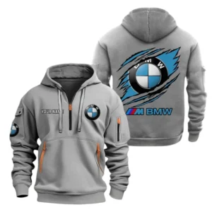 BMW M Motorsport Racing Half Zip Hoodie, Sports Hooded Multi-Pockets, Custom Name TN250325Y25QZ2HCT6BMM