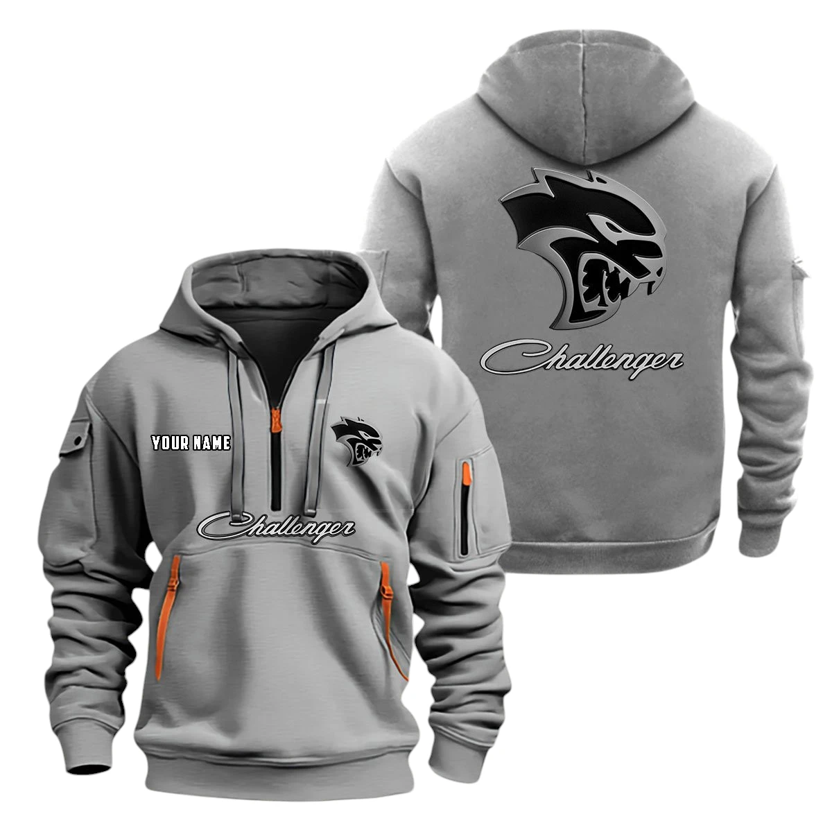 Dodge Challenger Half Zip Hoodie, Sports Hooded Multi-Pockets, Custom Name TN0030325Y25QZ2HCT1DCR Dodge Challenger Half Zip Hoodie, Sports Hooded Multi-Pockets, Custom Name TN0030325Y25QZ2HCT1DCR