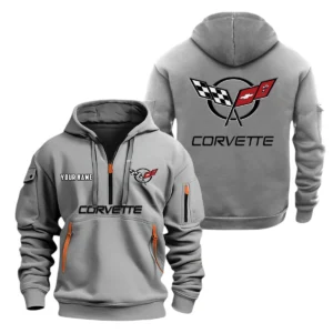 Corvette Half Zip Hoodie, Sports Hooded Multi-Pockets, Custom Name TN0030325Y25QZ2HCT4COR