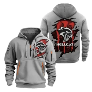 Hellcat Half Zip Hoodie, Sports Hooded Multi-Pockets TN060325Y25QZ2HCT1HEL