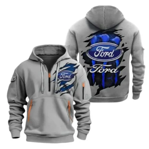 Ford Half Zip Hoodie, Sports Hooded Multi-Pockets TN060325Y25QZ2HCT4FOR