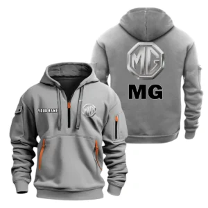 MG Cars Half Zip Hoodie, Sports Hooded Multi-Pockets, Custom Name TN070325Y25QZ2HCT1MGC