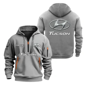 Hyundai Tucson Half Zip Hoodie, Sports Hooded Multi-Pockets, Custom Name TN070325Y25QZ2HCT3HYU
