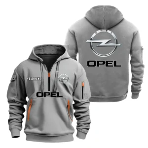 Opel Half Zip Hoodie, Sports Hooded Multi-Pockets, Custom Name TN100325Y25QZ2HCT1OPE