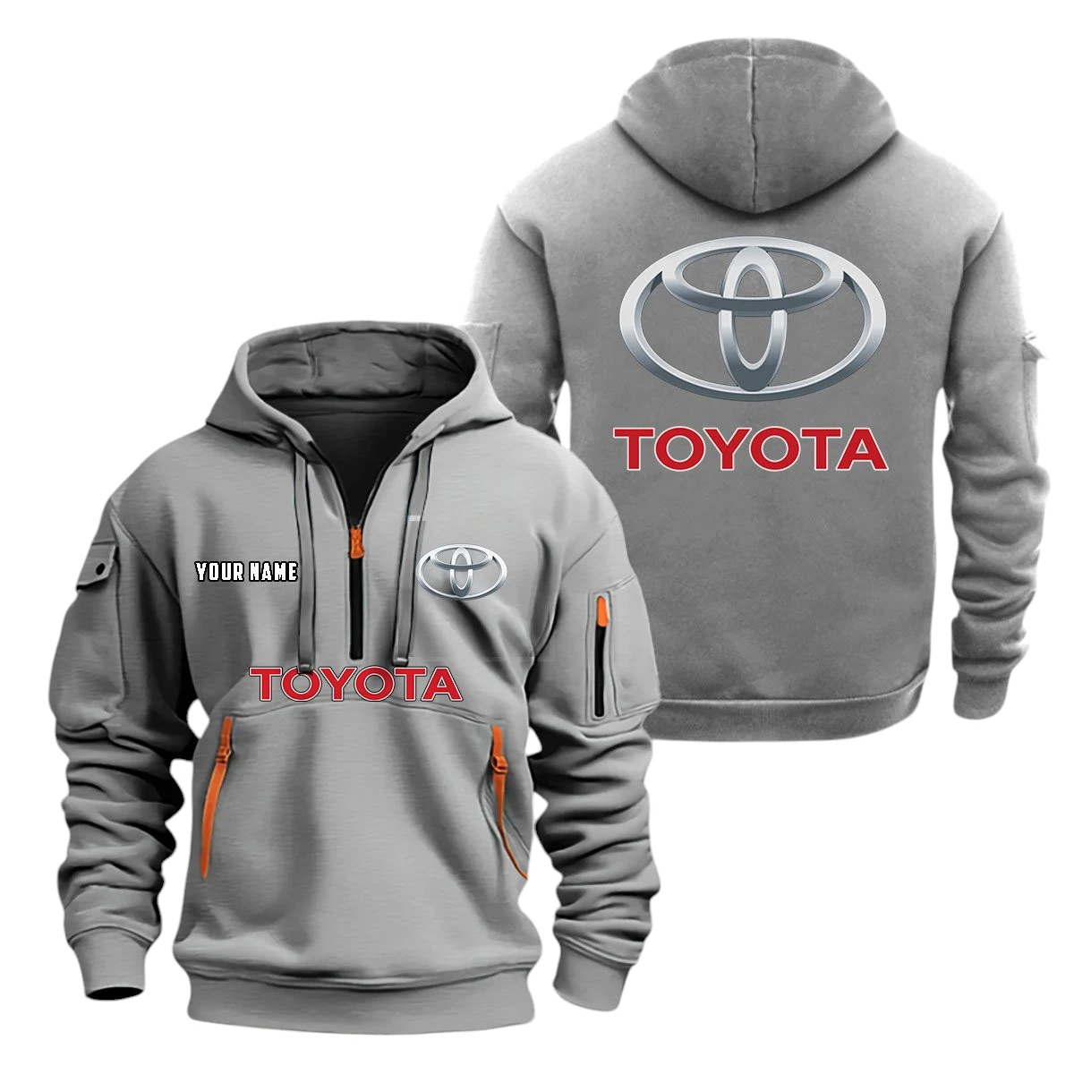 Toyota Half Zip Hoodie, Sports Hooded Multi-Pockets, Custom Name TN100325Y25QZ2HCT1TOY Toyota Half Zip Hoodie, Sports Hooded Multi-Pockets, Custom Name TN100325Y25QZ2HCT1TOY