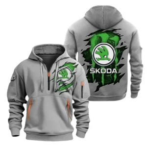 Skoda Half Zip Hoodie, Sports Hooded Multi-Pockets TN100325Y25QZ2HCT2SKO