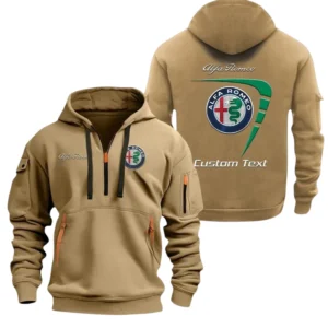 Alfa Romeo Half Zip Hoodie, Sports Hooded Multi-Pockets, Custom Name TN260325Y25QZ2HRCT1ALR