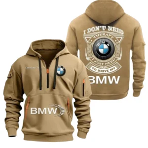 BMW Half Zip Hoodie, Sports Hooded Multi-Pockets, Custom Name TN260325Y25QZ2HRCT2BMW