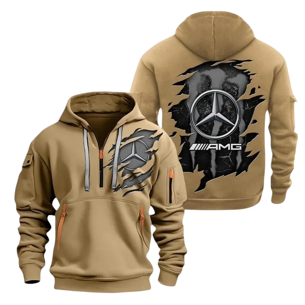 Mercedes AMG Half Zip Hoodie, Sport Hooded Multi-Pocket TN080325Y25QZ2HCT5AMG Mercedes AMG Half Zip Hoodie, Sport Hooded Multi-Pocket TN080325Y25QZ2HCT5AMG