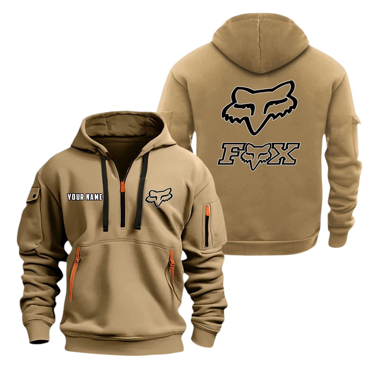 Fox Racing Half Zip Hoodie, Sports Hooded Multi-Pocket, Custom Name TN080325Y25QZ2HCT8FOX Fox Racing Half Zip Hoodie, Sports Hooded Multi-Pocket, Custom Name TN080325Y25QZ2HCT8FOX
